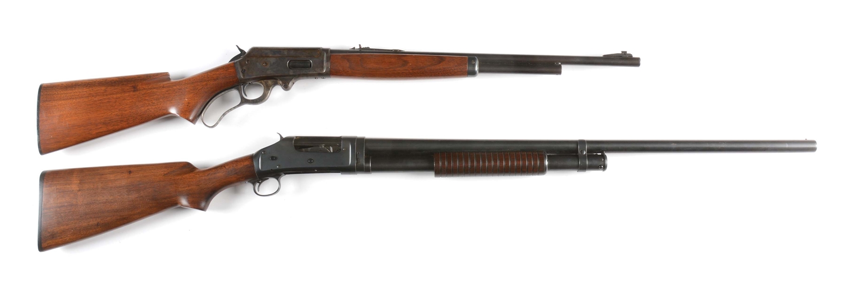 (C) LOT OF TWO: MARLIN MODEL 1936 RIFLE AND WINCHESTER MODEL 1897 SHOTGUN.