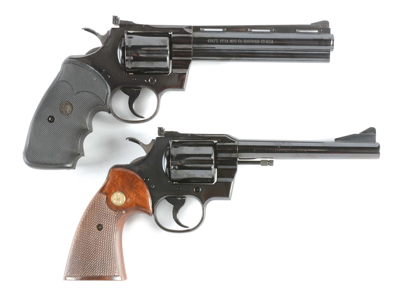 (C) LOT OF TWO: COLT PYTHON AND COLT TROOPER DOUBLE ACTION REVOLVERS.