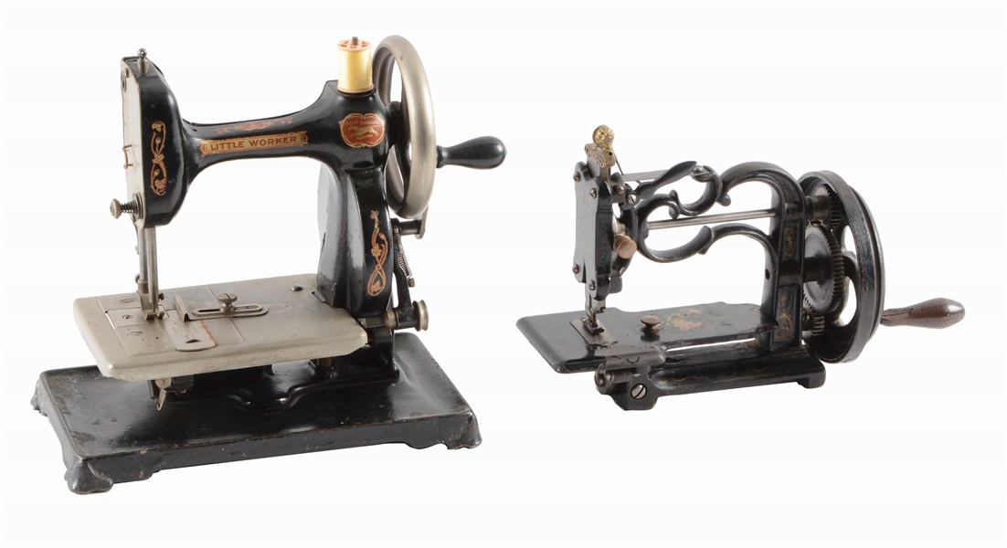 LOT OF 2: SEWING MACHINES, LITTLE WORKER.