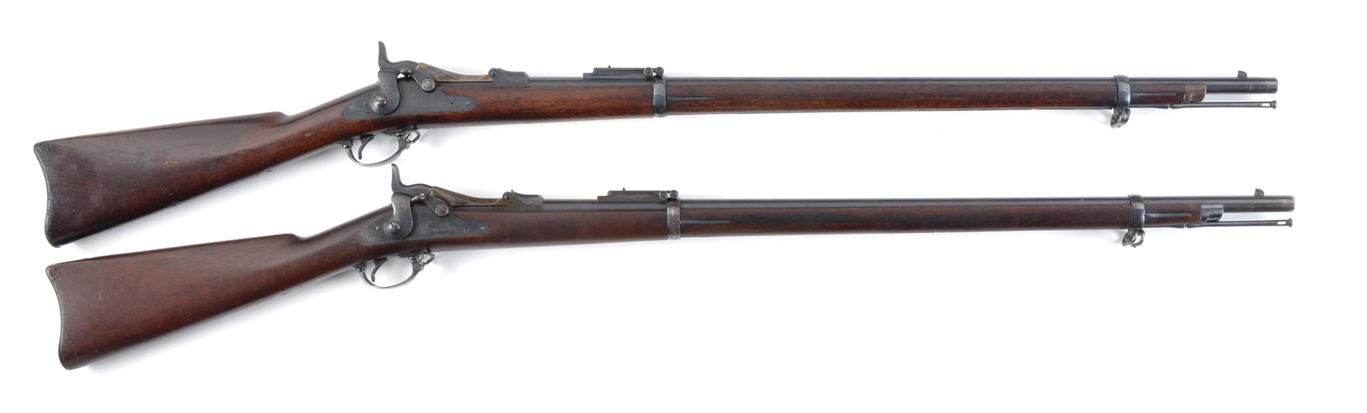 (A) PAIR OF SPRINGFIELD 1884 TRAPDOOR RIFLES IN .45-70.