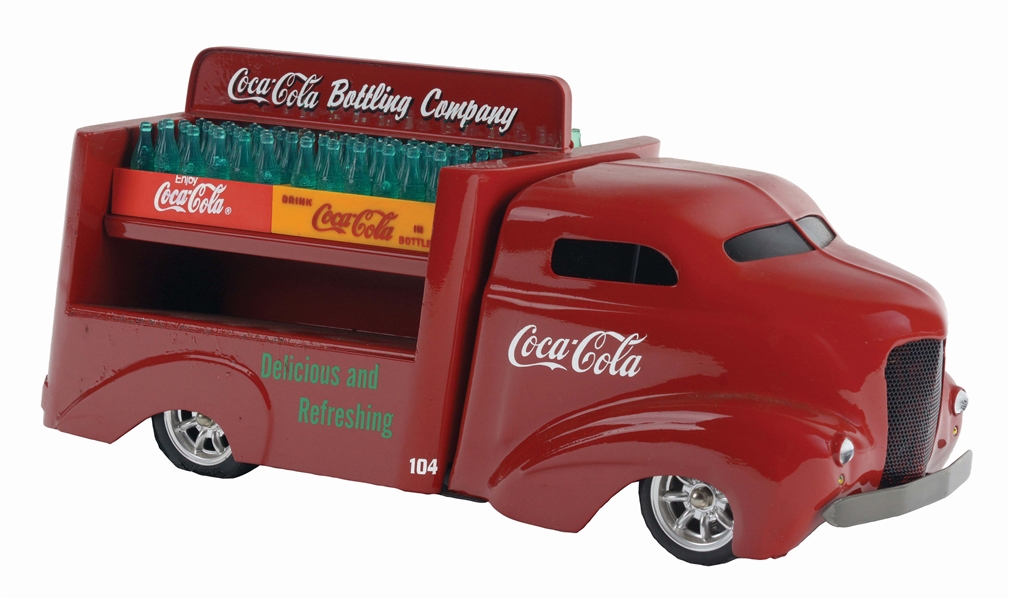 NICELY DONE CUSTOMIZED PRESSED STEEL COCA-COLA TOY TRUCK.