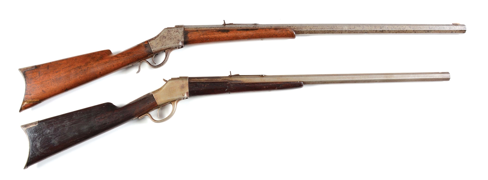 (A) LOT OF TWO: BROWNING MODEL 1878 .40-70 AND .32-40 SINGLE SHOT RIFLES.