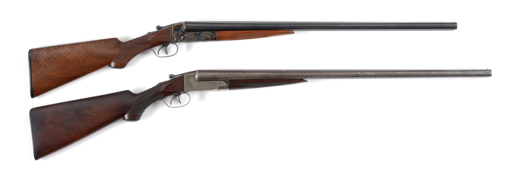 (C) LOT OF TWO: TWO ITHACA FLUES SIDE BY SIDE SHOTGUNS.