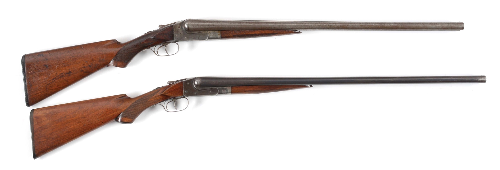 (C) LOT OF TWO: TWO ITHACA CRASS SIDE BY SIDE SHOTGUNS.