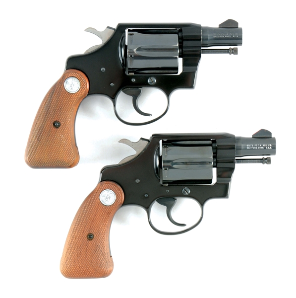 (M) LOT OF TWO: PAIR OF COLT COBRA .38 SPECIAL REVOLVERS WITH BOXES 