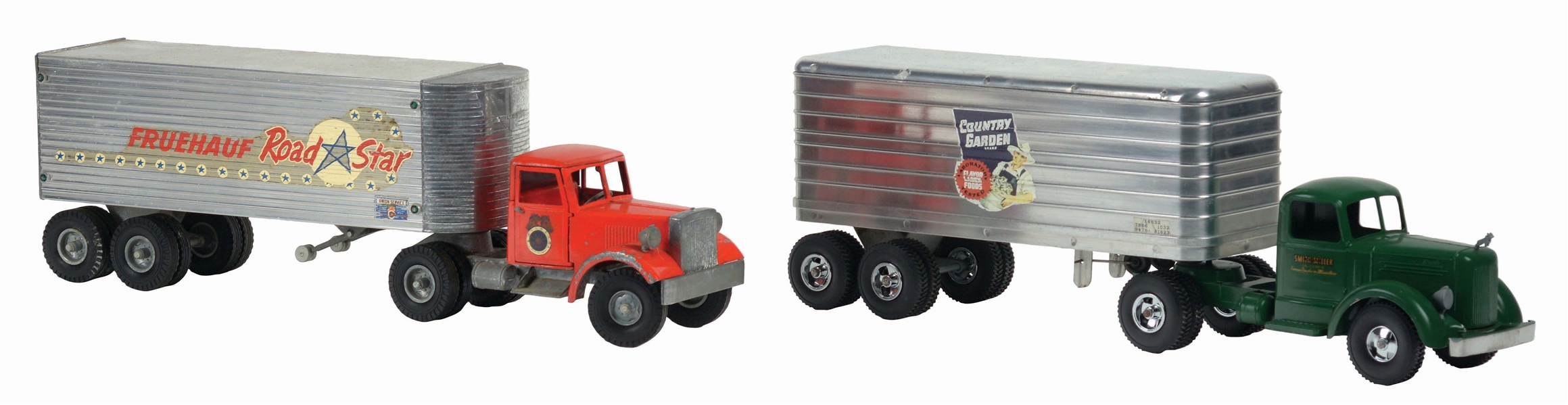 LOT OF 2 SMITH-MILLER COUNTRY GARDEN AND ROAD STAR TRUCKS.