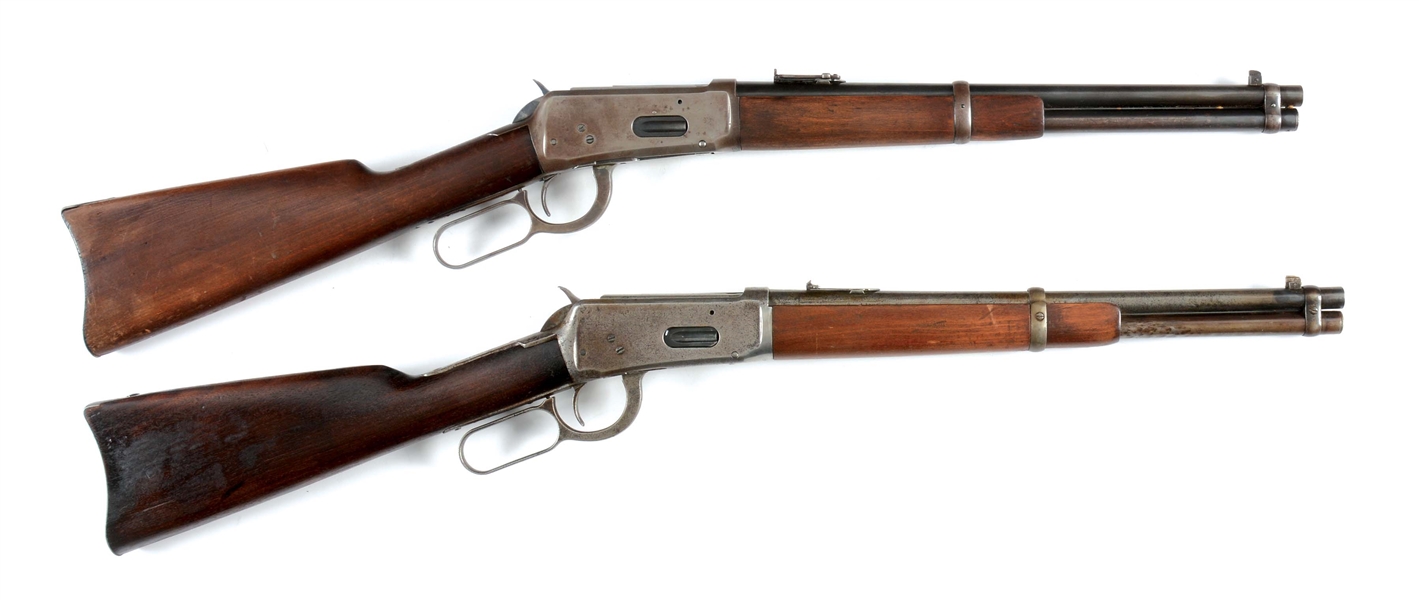 (C) LOT OF TWO: TWO WINCHESTER 94 TRAPPER LEVER ACTION RIFLES.