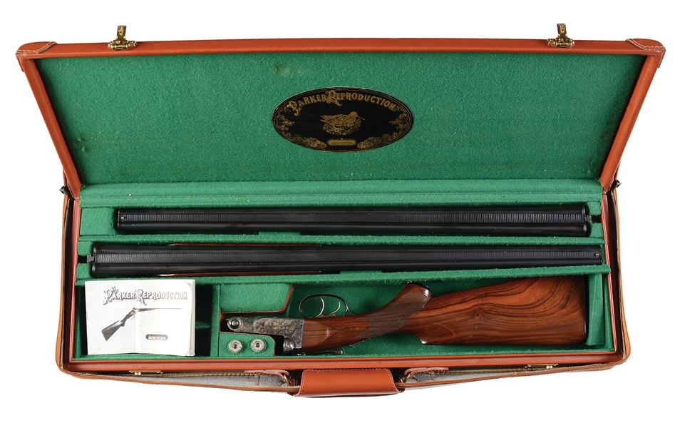 (M) RARE AND DESIRABLE PARKER REPRODUCTION DHE GRADE 28 BORE WITH CASE.