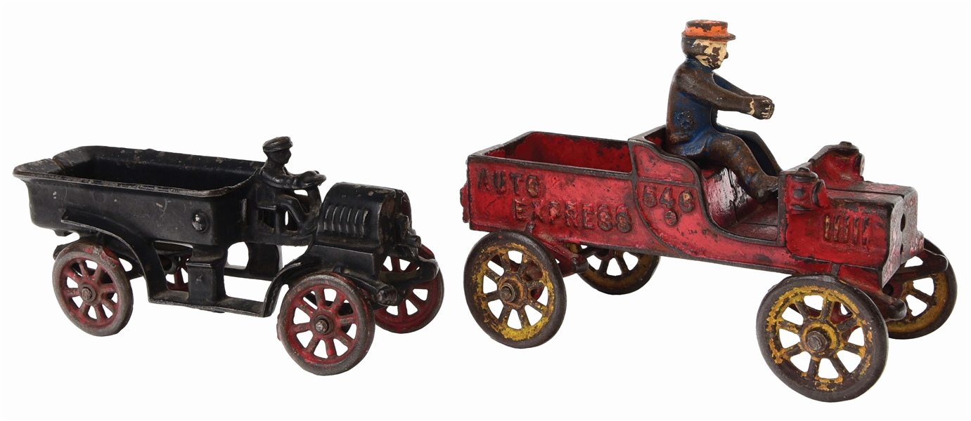 LOT OF 2: AMERICAN MADE CAST-IRON EXPRESS TOYS.
