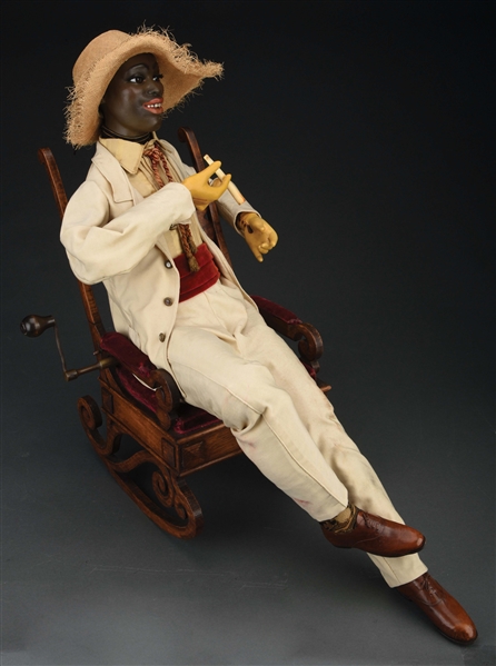 MUSICAL AUTOMATON BY GUSTAV VICHY BLACK MAN WITH CIGARETTE.