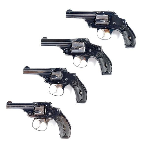(C) LOT OF 4: SMITH & WESSON SAFETY HAMMERLESS REVOLVERS.