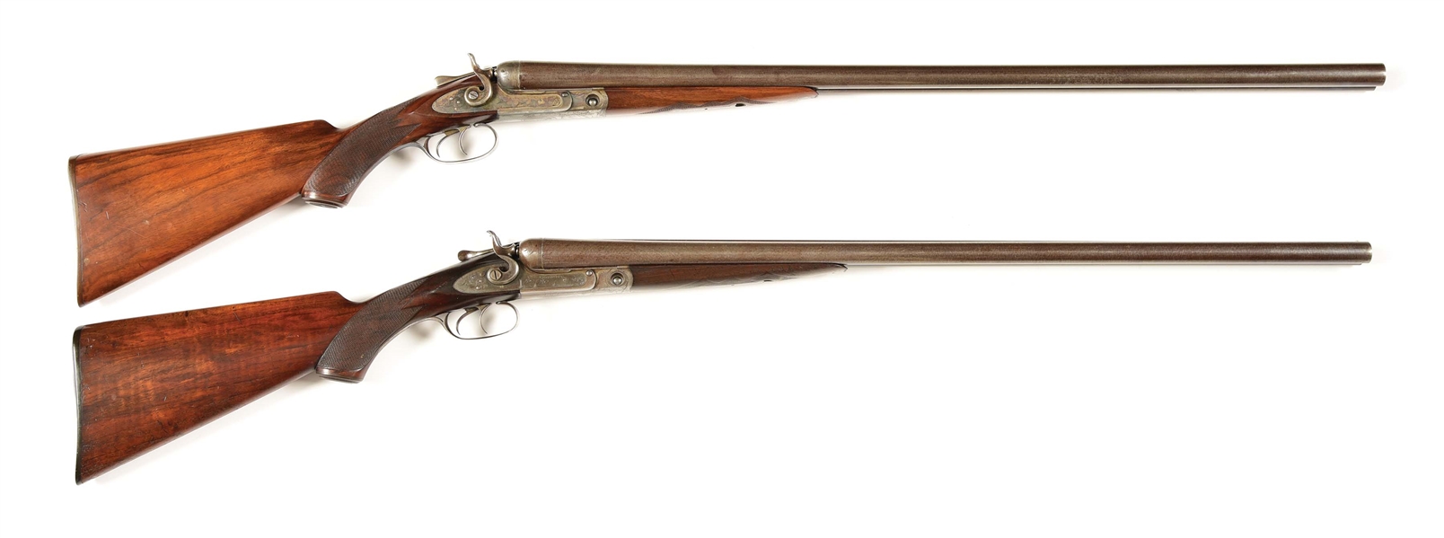 (A) LOT OF TWO: TWO PARKER GRADE 2 12 GAUGE PERCUSSION SHOTGUNS.
