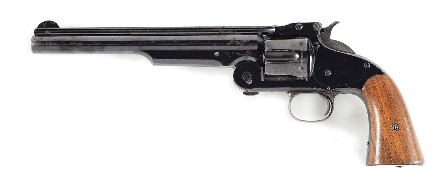 (A) SMITH & WESSON NUMBER THREE .44 S&W SINGLE ACTION REVOLVER.