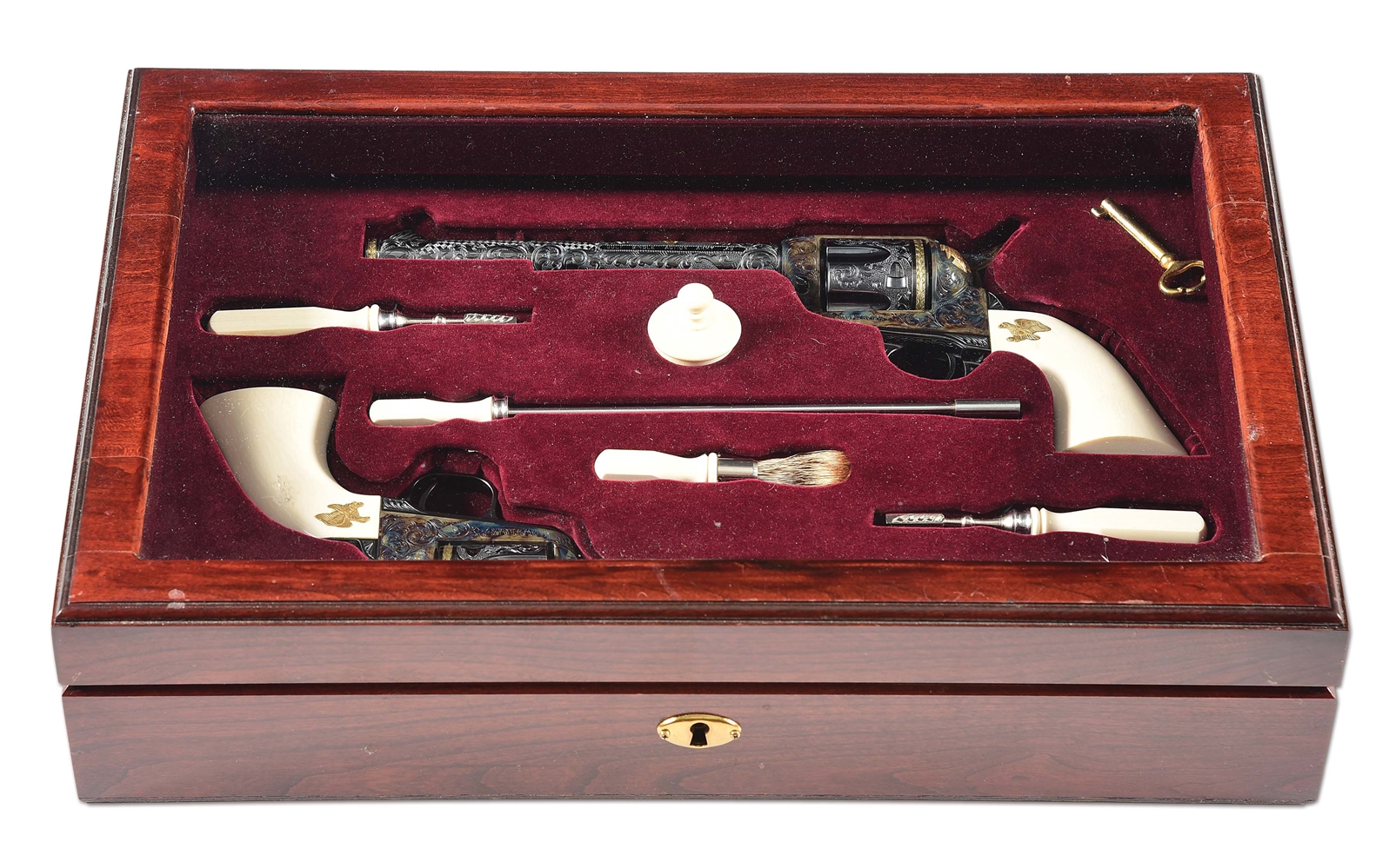 (M) CASED PAIR OF EXHIBITION ENGRAVED COLT SINGLE ACTION REVOLVERS BY JOHN ADAMS SR.