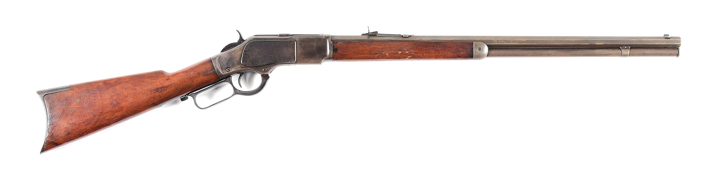(A) WINCHESTER 1873 .22 CALIBER LEVER ACTION RIFLE.