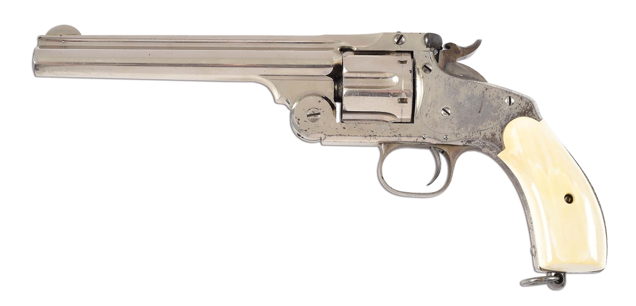 (A) SMITH AND WESSON NEW MODEL NUMBER THREE REVOLVER.