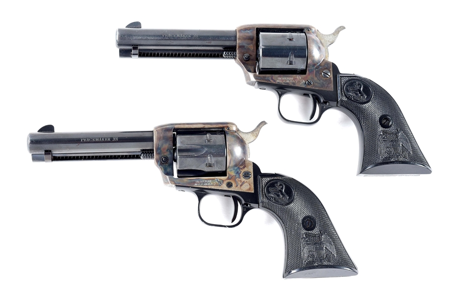(C) LOT OF 2: COLT PEACEMAKER REVOLVERS.