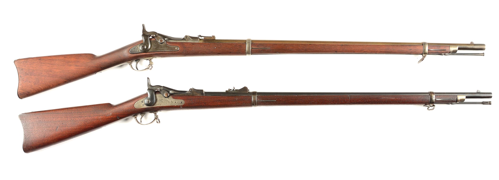 (A) LOT OF TWO SPRINGFIELD TRAPDOOR RIFLES.