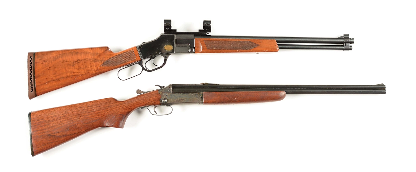 (C) LOT OF 2: STAGGS-BILT MODEL 20-30-30 AND SAVAGE COMBINATION RIFLES.