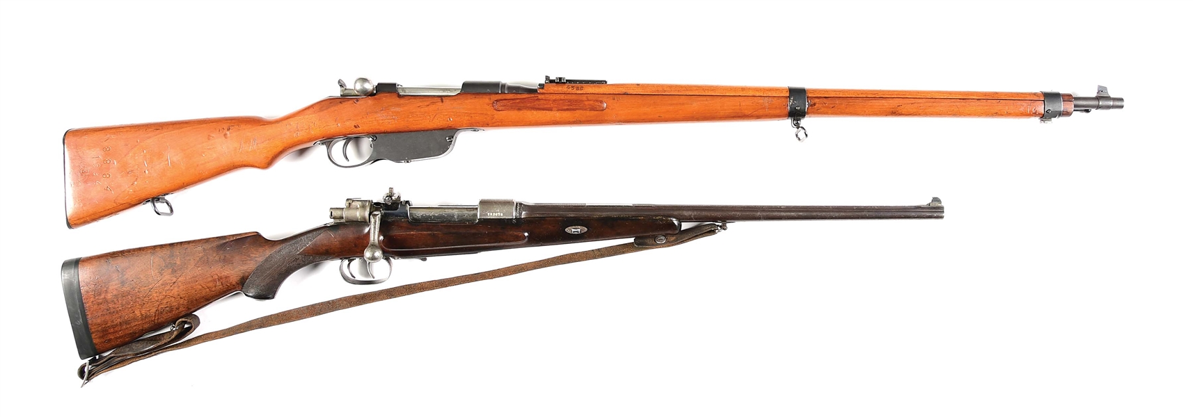 (C) LOT OF TWO: STEYR 1895 AND MAUSER 98 SPORTER BOLT ACTION RIFLES.