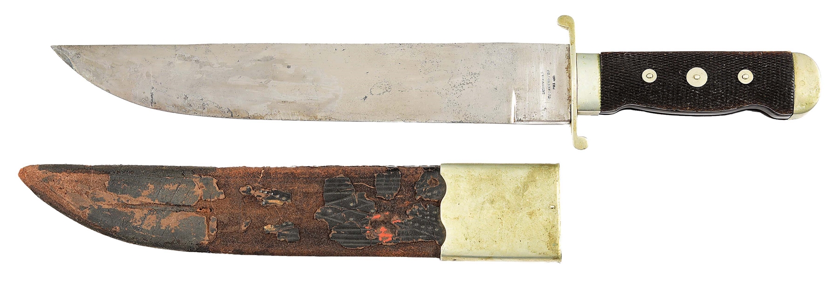 RARE AND NEWLY DISCOVERED “IMPROVED PATTERN” BOWIE KNIFE BY SCHIVELY, PHILADELPHIA.