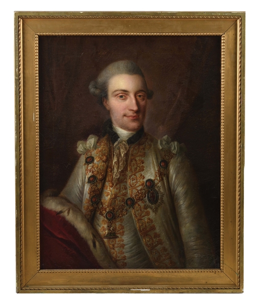 PORTRAIT OF AN ENGLISH ROYAL, POSSIBLY KING GEORGE III (1738 - 1820).