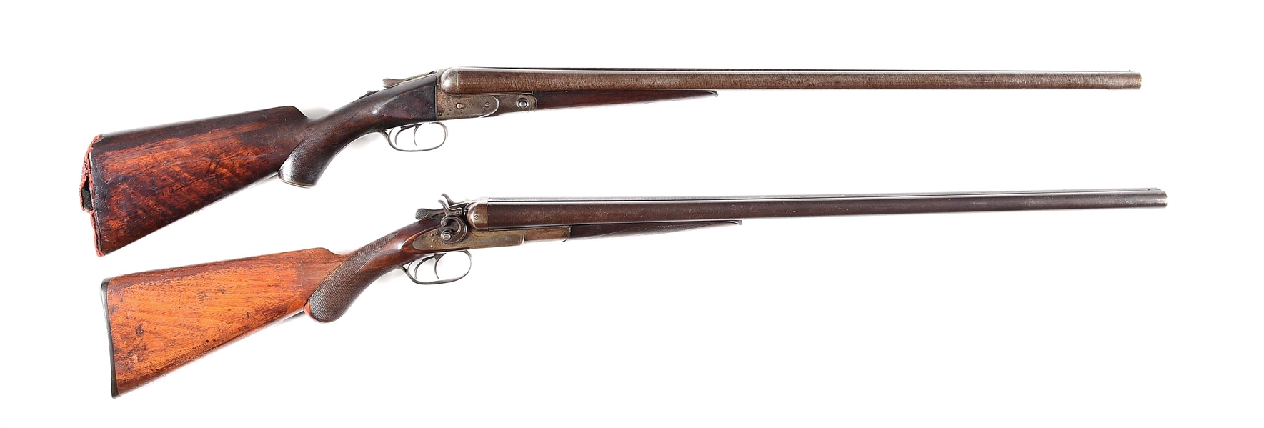 (A) LOT OF 2: PARKER BROS. AND REMINGTON SIDE BY SIDE SHOTGUNS.