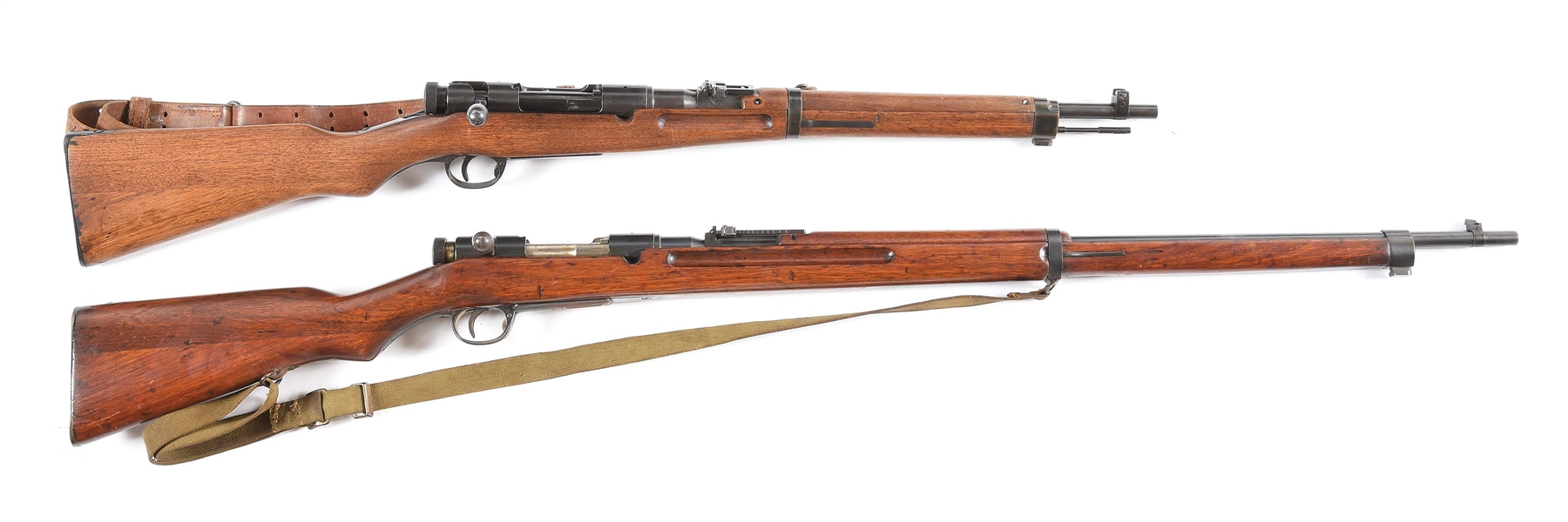 (C) LOT OF TWO: ARISAKA TYPE 38 BOLT ACTION CARBINE & RIFLE
