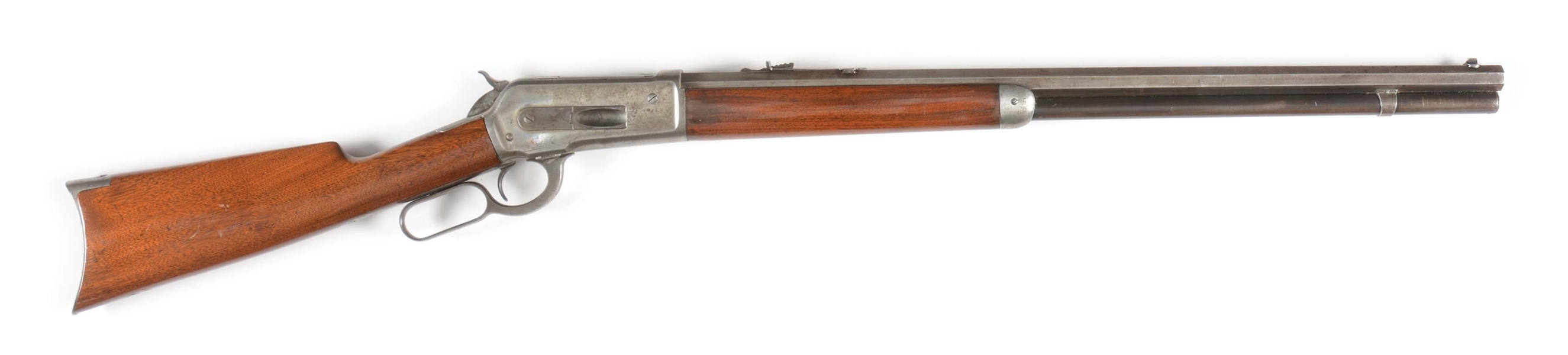 (A) ANTIQUE WINCHESTER 1886 LEVER ACTION RIFLE 45-70.
