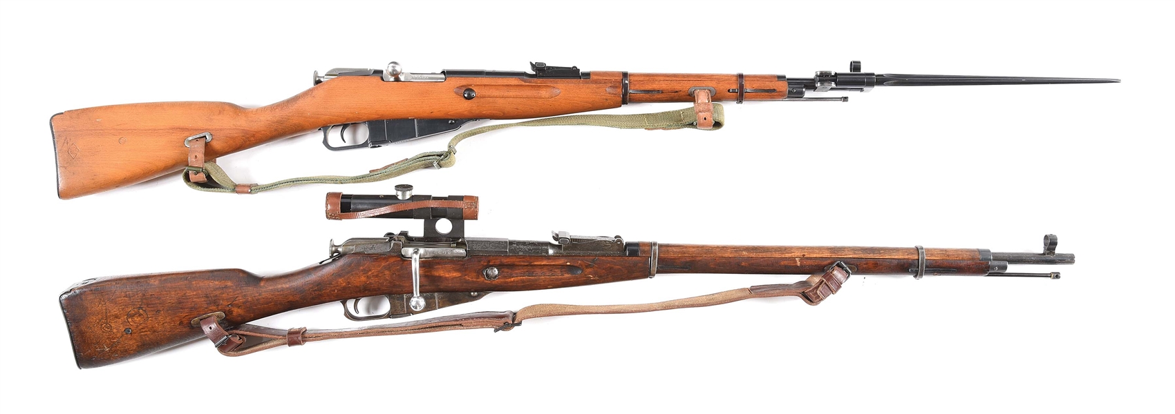(C) LOT OF TWO: POLISH M44 CARBINE AND TULA 91/30 BOLT ACTION RIFLE.