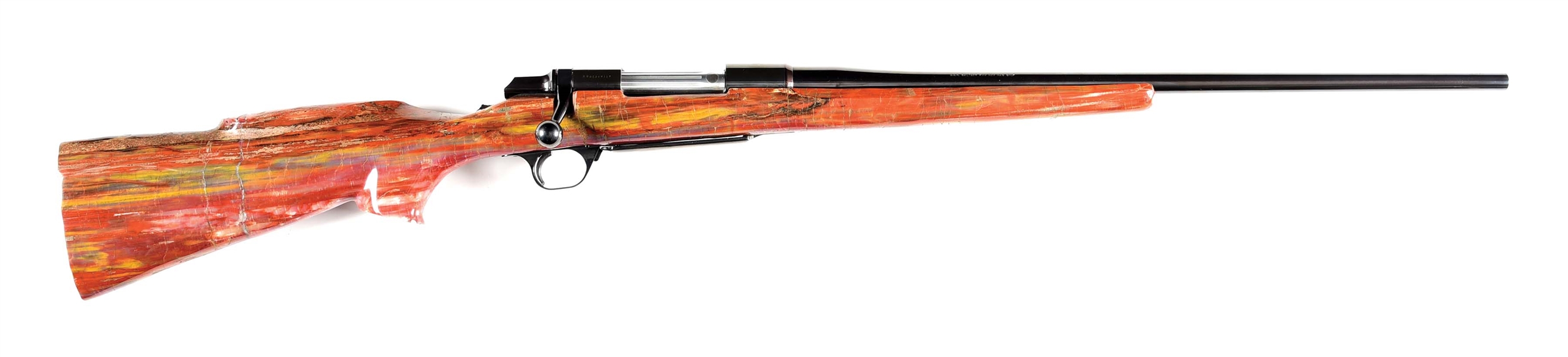 (M) PETRIFIED WOOD STOCKED BROWNING BBR BOLT ACTION RIFLE.