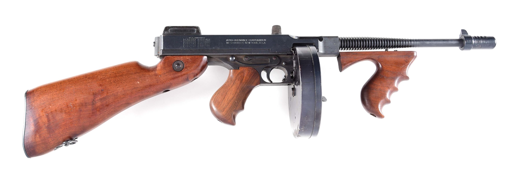 (N) WEST HURLEY THOMPSON SEMI-AUTOMATIC CARBINE WITH HARD CASE (SHORT BARRELED RIFLE).