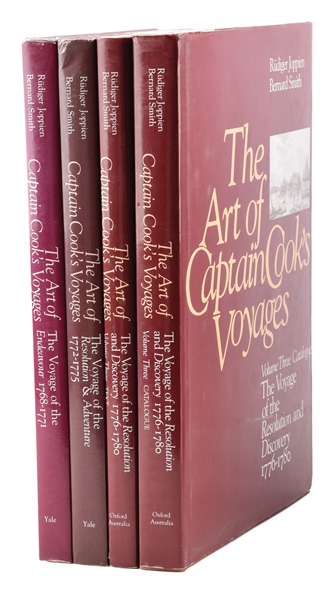 [THE ART OF CAPTAIN JAMES COOK’S THREE VOYAGES, 1770-1779]  LOT OF 4.