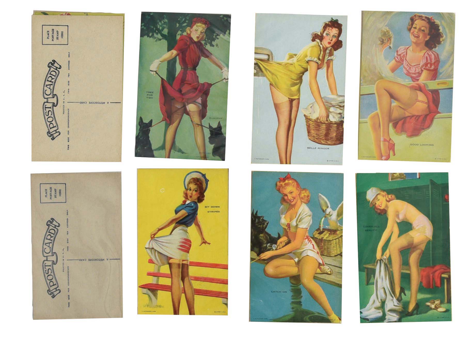 AMAZING COLLECTION OF OVER 215 MUTOSCOPE PIN-UP GIRLS CARDS.