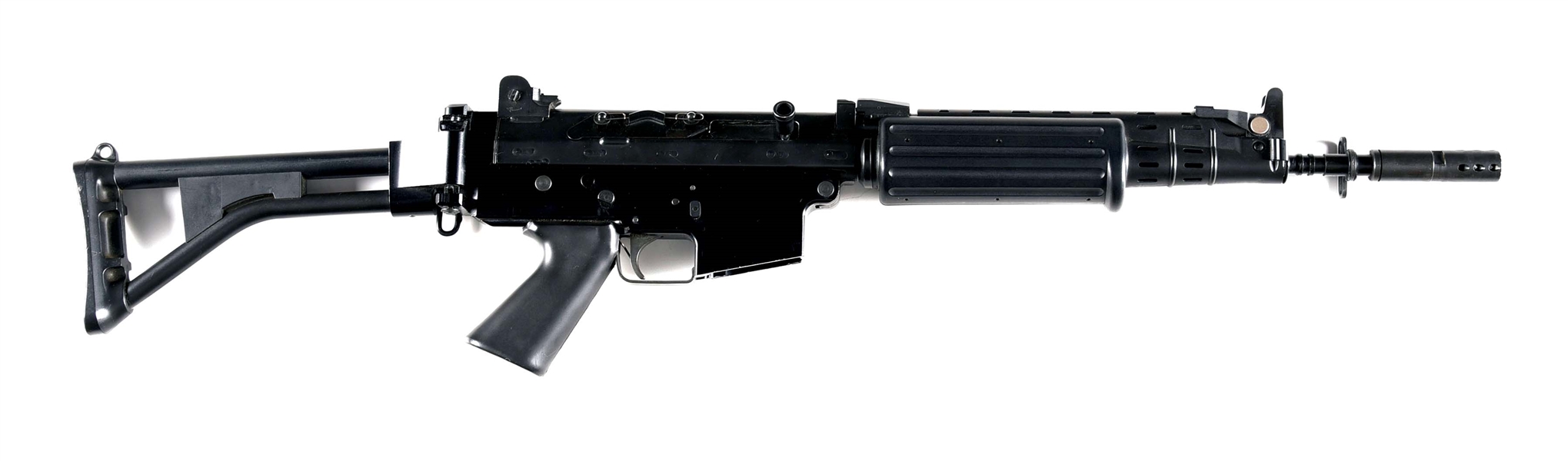 (N) FOLDING STOCK FABRIQUE NATIONALE FNC HOST GUN WITH S & H ARMS AUTO SEAR MACHINE GUN (FULLY TRANSFERABLE).