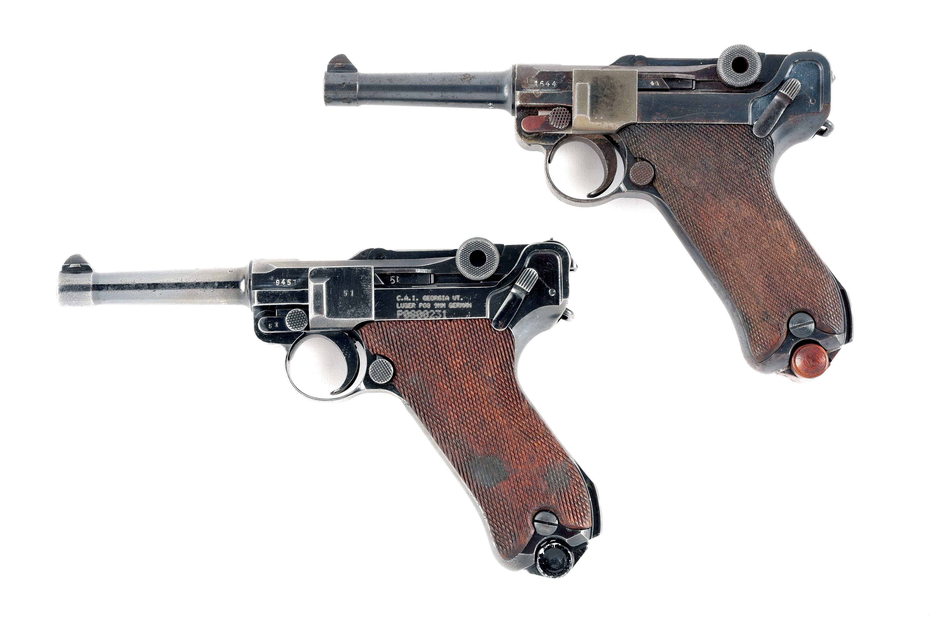 C Lot Of 2 A Dwm And B Mauser P08 Luger Semi Automatic Pistols Auctions And Price Archive 1704