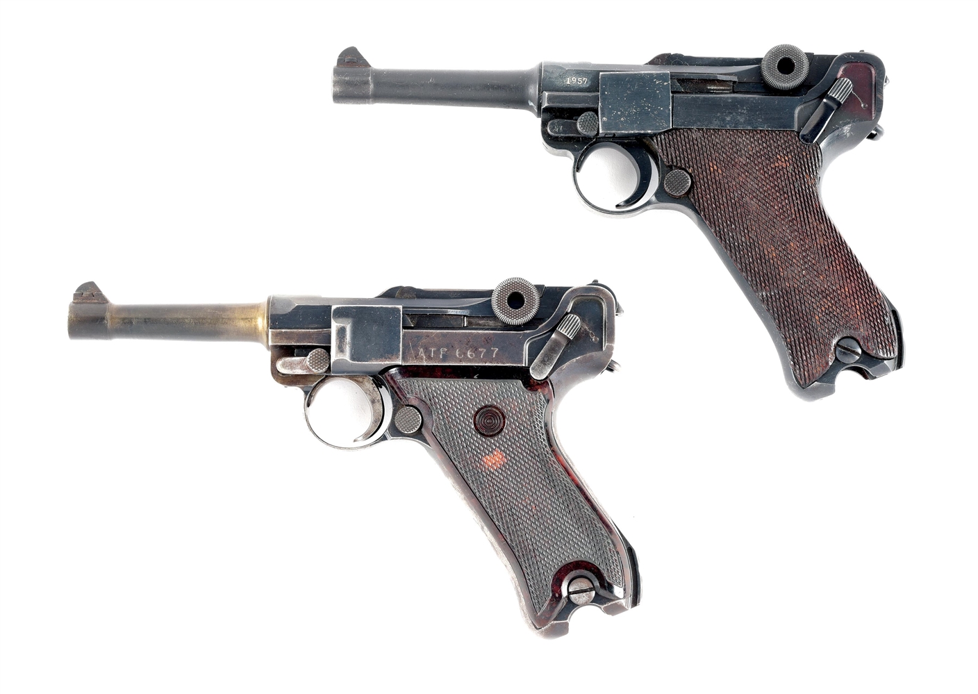 (C) LOT OF 2: MAUSER AND DWM COMMERCIAL LUGER SEMI-AUTOMATIC PISTOLS.