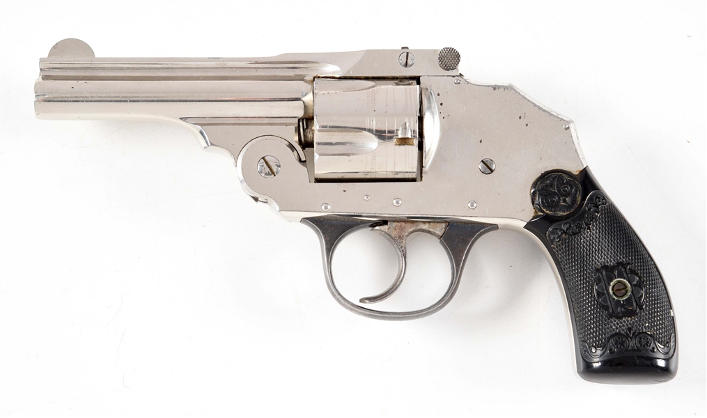 (C) IVER JOHNSON SAFETY AUTOMATIC HAMMERLESS DOUBLE ACTION REVOLVER.