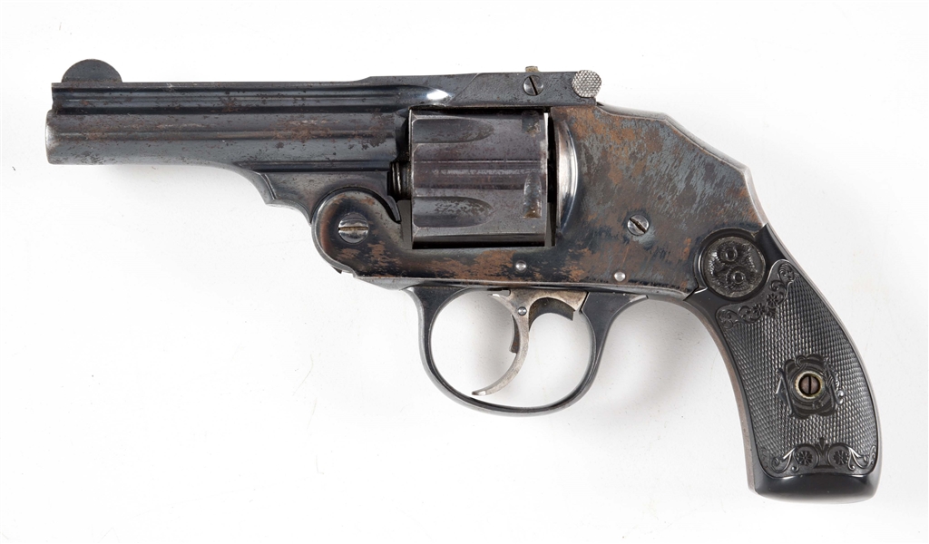 (C) IVER JOHNSON SAFETY AUTOMATIC HAMMERLESS DOUBLE ACTION REVOLVER.