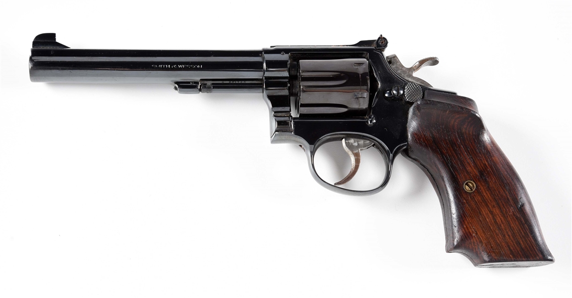 (C) SMITH & WESSON HAND EJECTOR DOUBLE ACTION REVOLVER.