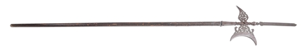 PIERCED EUROPEAN STYLED HALBERD, POSSIBLY FOR PARADE USE.