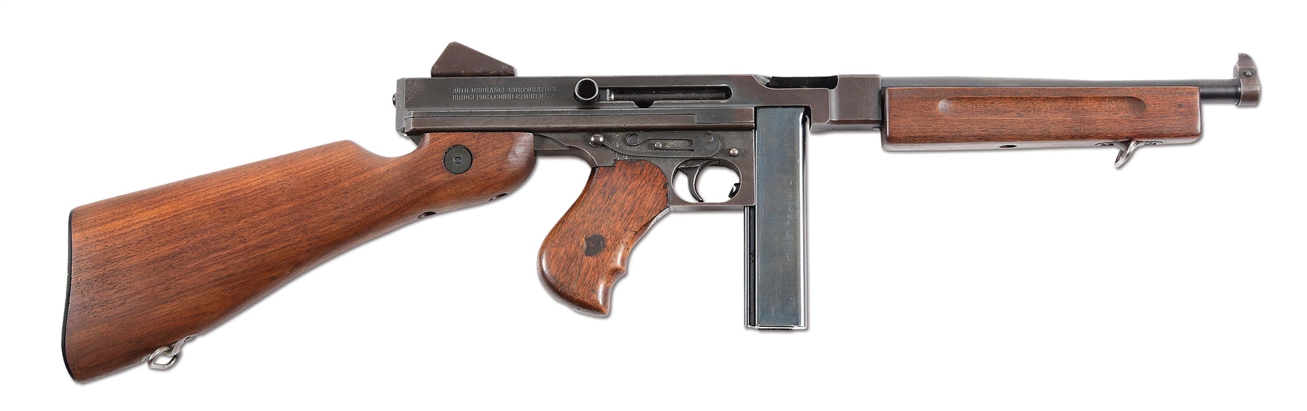 (N) WORLD WAR II AUTO ORDNANCE THOMPSON M1A1 MACHINE GUN (FULLY TRANSFERABLE).
