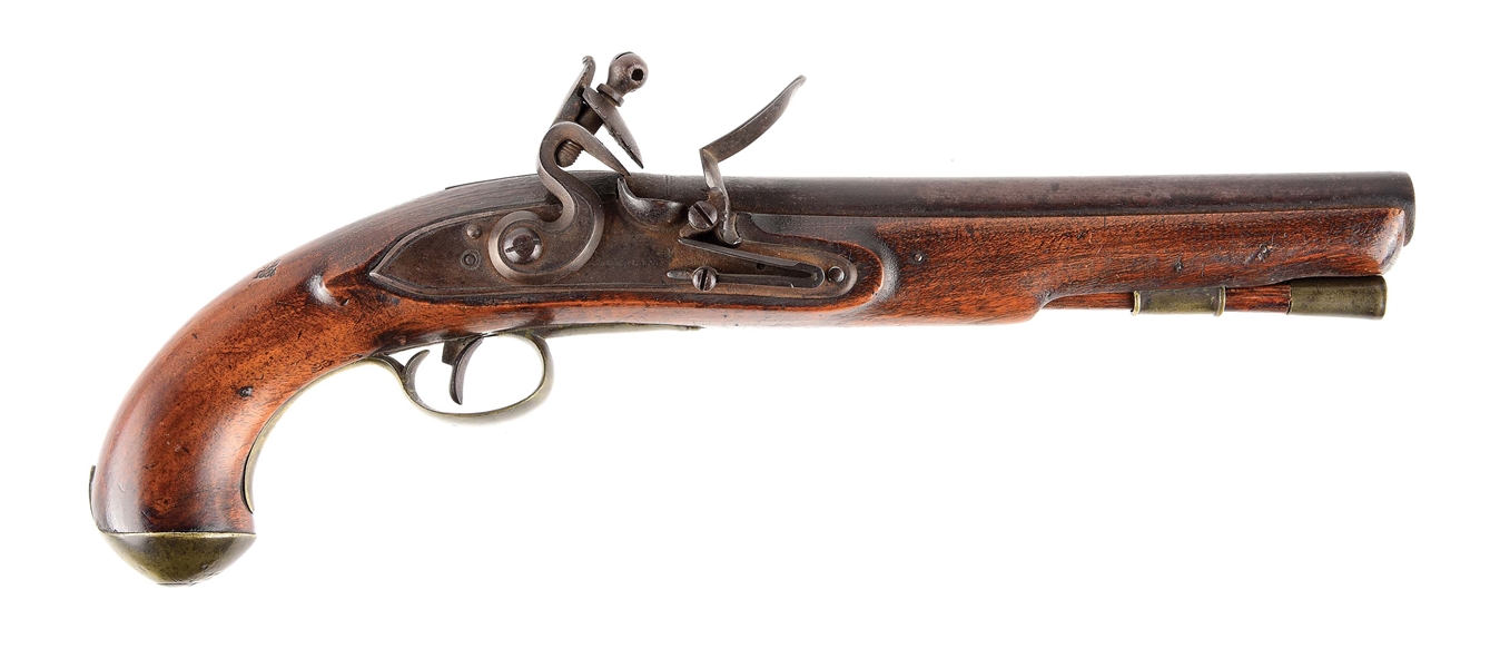 (A) WAR OF 1812 CANADIAN MILITIA OR "INDIAN" CONTRACT DRAGOON PISTOL BY SUTHERLAND. 