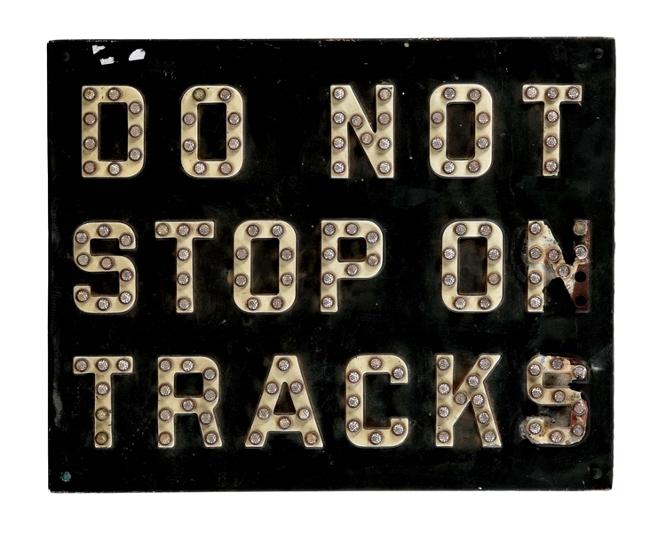 DO NOT STOP ON TRACKS.