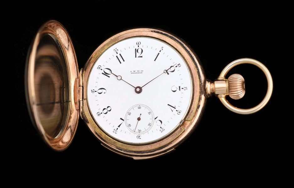 GOLD-FILLED AMERICAN WALTHAM 5-MINUTE REPEATER O/F POCKET WATCH.