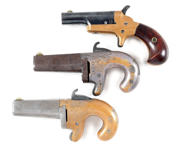 (A) LOT OF 3: COLT AND 2 NATIONAL ARMS RIMFIRE DERRINGERS.