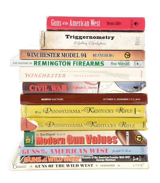 LOT OF 13: WESTERN AND OTHER FIREARMS BOOKS.