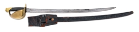 SCARCE 1861 DATED AMES NAVY CUTLASS, SCABBARD, AND FROG
