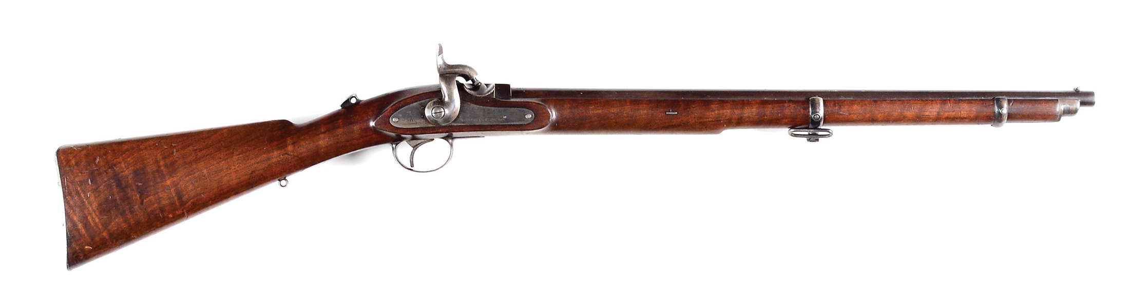 (A) WESTLEY RICHARDS MONKEY TAIL CARBINE DATED 1862.