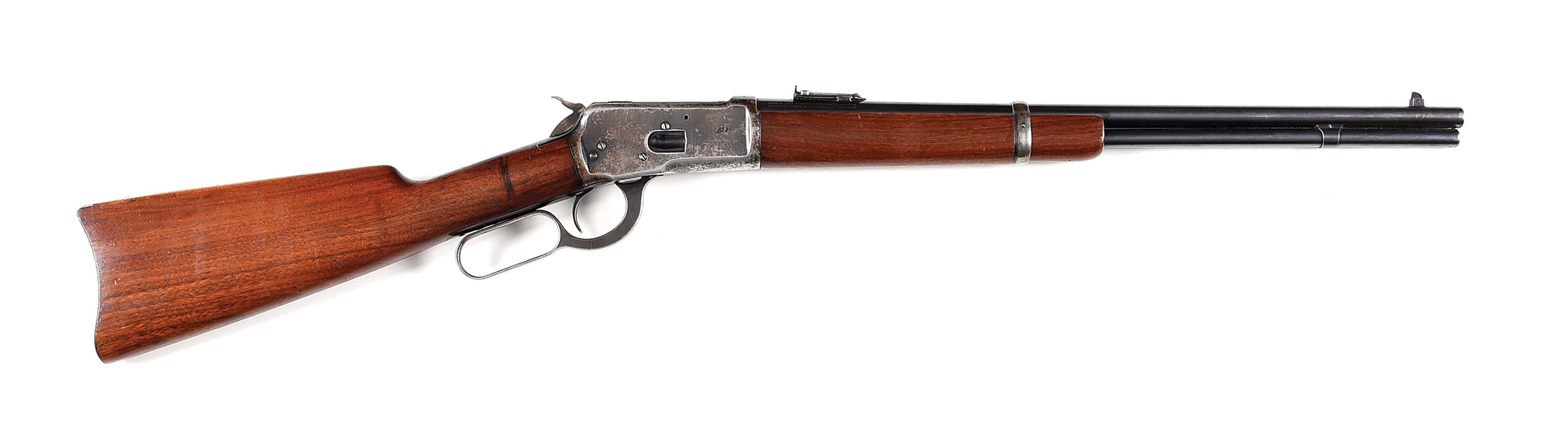(C) WINCHESTER MODEL 1892 LEVER ACTION SADDLE RING CARBINE (1924).